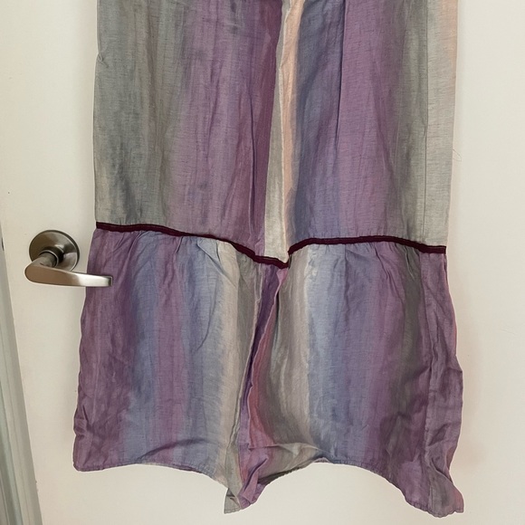 Purple and grey long peasant style dress small - Picture 3 of 5